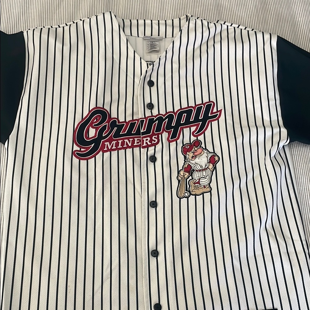 Grumpy Miners Striped Baseball Jersey